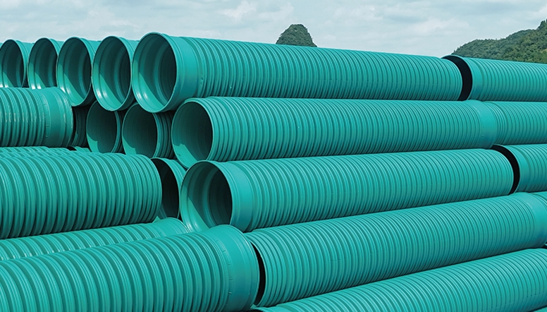 聚乙烯（改性无水磷石膏）双波峰增强排水管